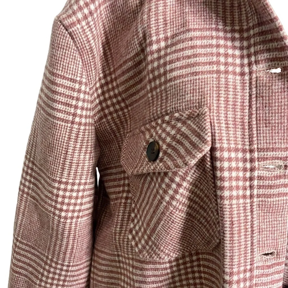 FDJ French Dressing Jeans Blush Glen Plaid Shacket - Picture 4 of 13